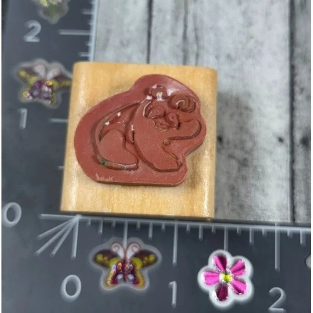 Anita's Panda Silhouette Wild Animal Rubber Stamp #Q110